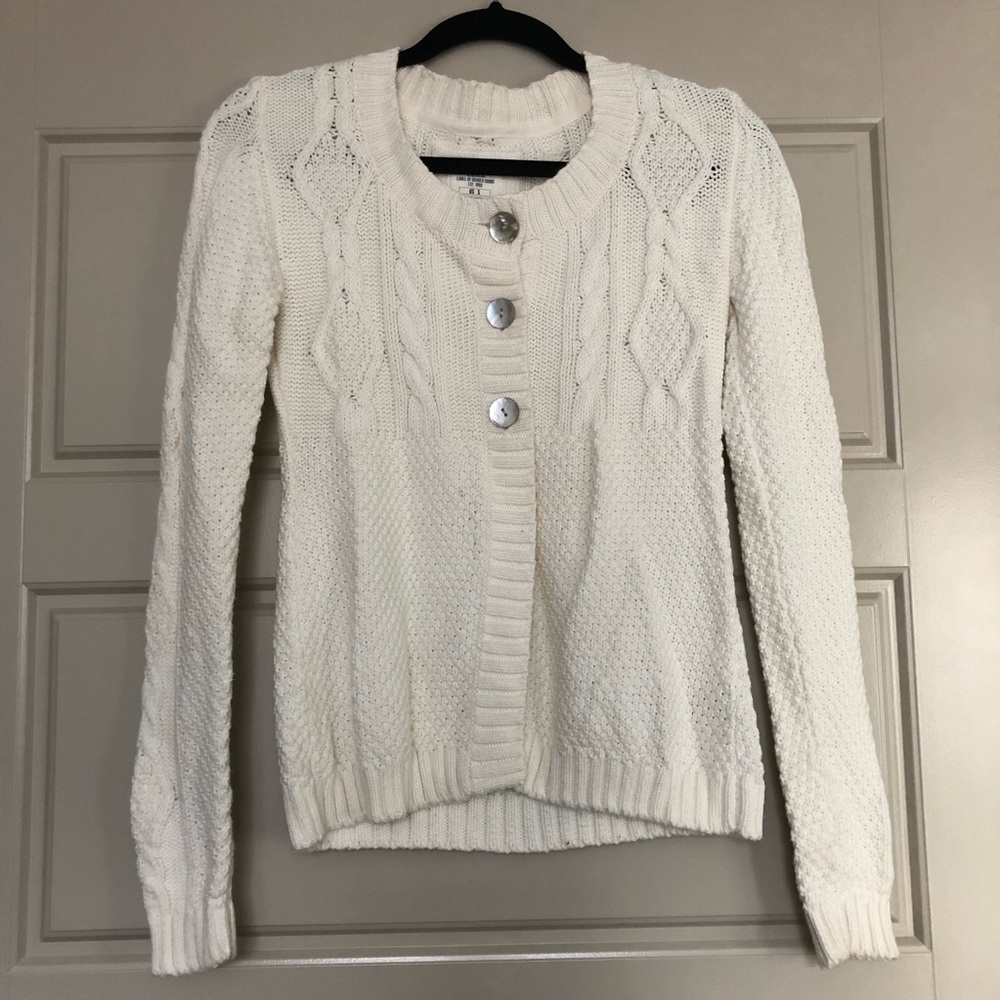 Ivory cable knit cardigan